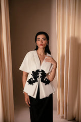 Black and White Kimono Set