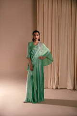 Mint Pleated Wrap