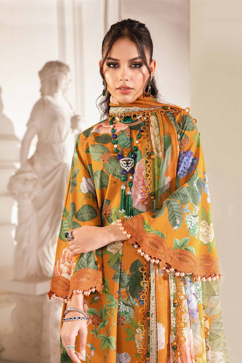 3 Piece Unstitched Printed Suit | MPT-2210-