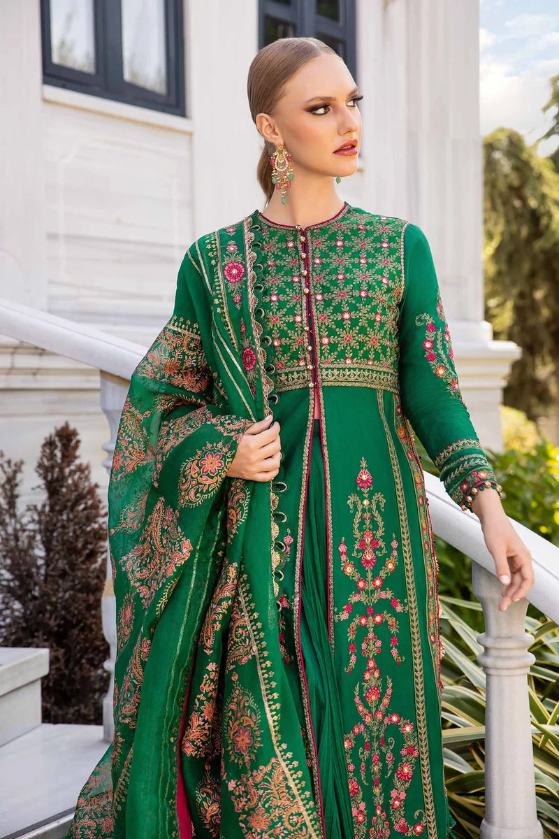 Unstitched Embroidered Cotton Satin Suit | CST-811maria