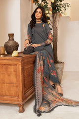 3 Piece Unstitched Printed Suit | MPT-2202-B