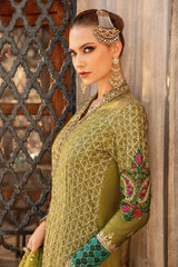 Unstitched Embroidered Cotton Satin Suit | CST-803