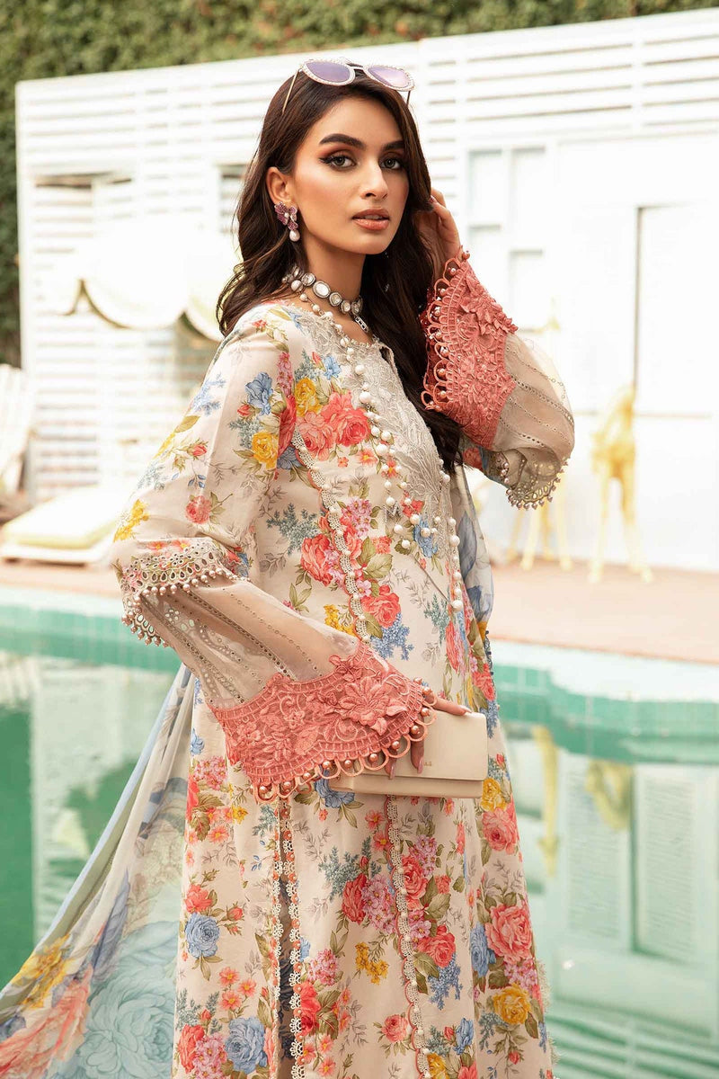 3 Piece Unstitched Printed Suit | MPT-2204-A