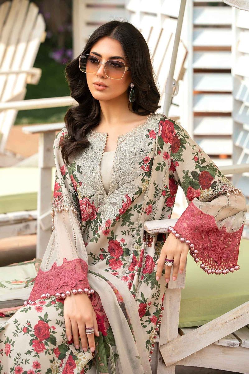 3 Piece Unstitched Printed Suit | MPT-2204-B