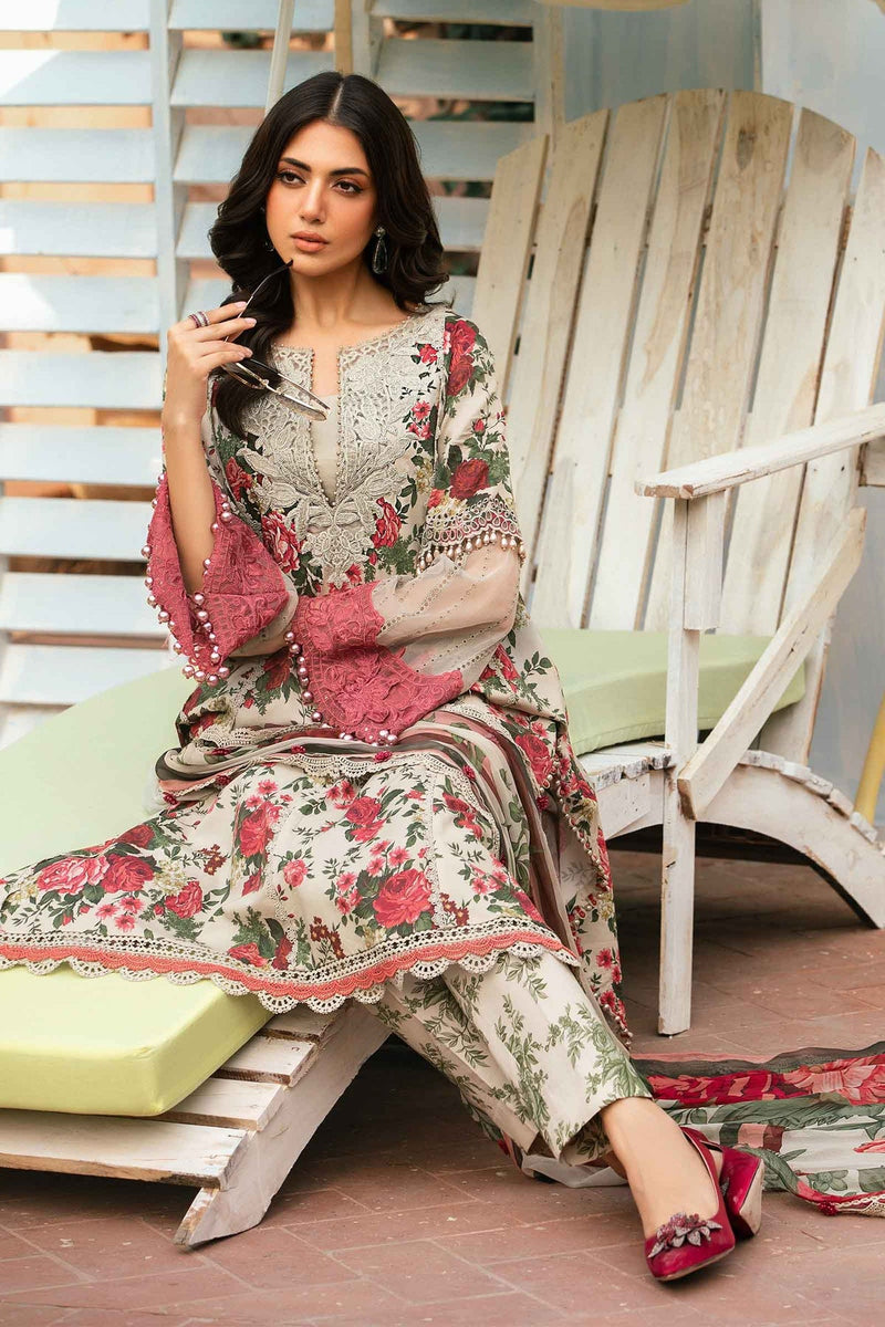 3 Piece Unstitched Printed Suit | MPT-2204-B