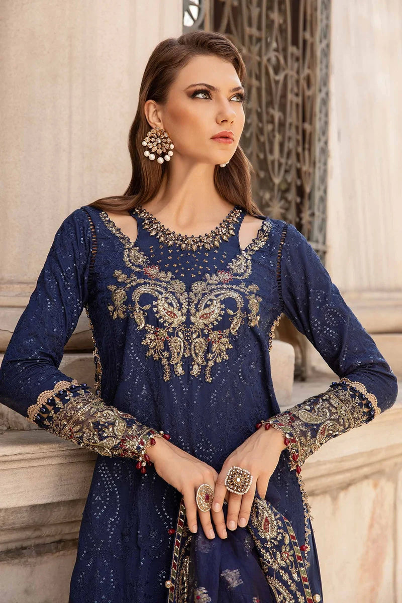 Unstitched Embroidered Cotton Satin Suit | CST-804