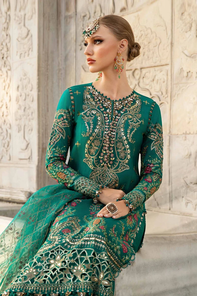 Unstitched Embroidered Cotton Satin Suit | CST-805