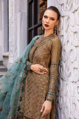 Unstitched Embroidered Cotton Satin Suit | CST-808