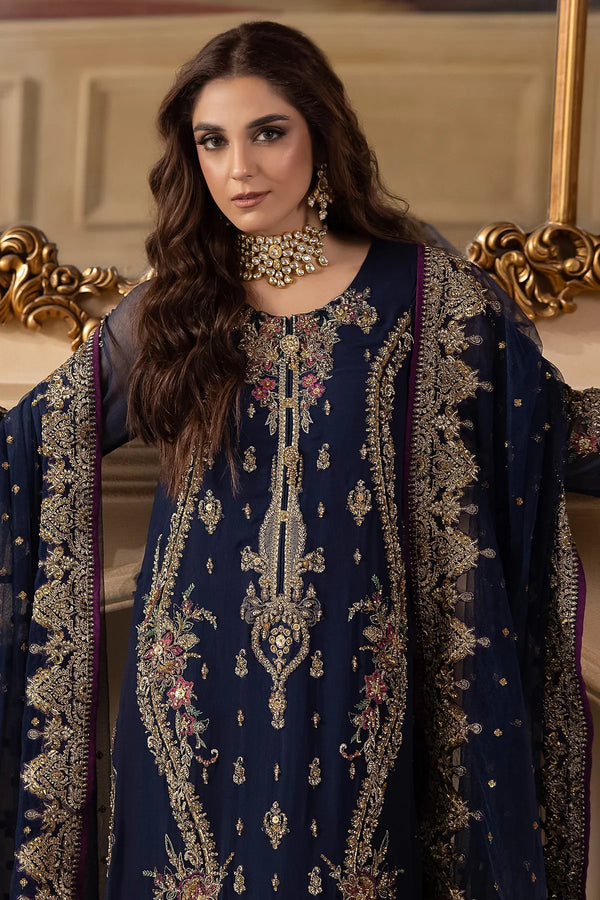 3-Pc Unstitched Premium Luxury Handwork Chiffon with Premium Embroidered Dupatta DJW4-01