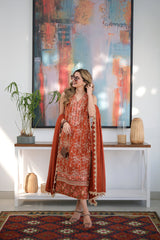 ZAHRA (RUST) - LUXURY LAWN X EID 2024